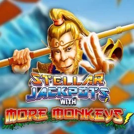 Stellar Jackpots with More Monkeys slot logo by Lightning Box Game at Vipzino Casino